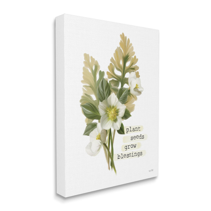 «Plant Seeds Grow Blessings Inspirational Spring Garden» par House Fenway - impression, Toile tendue