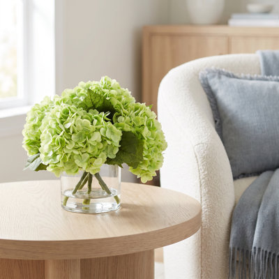 Faux Hydrangea Arrangement in Vase