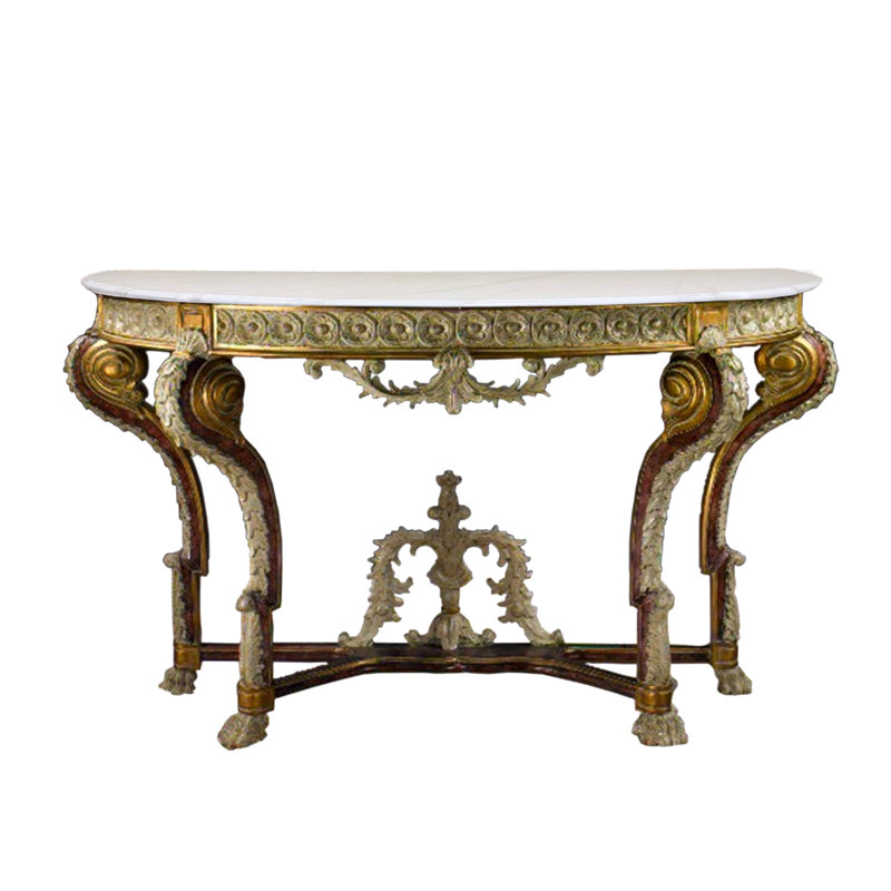 Rosia 62'' W Marble Console Table, White