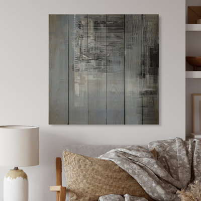 Art gelé bleu et noir - Peinture sur bois sans cadre