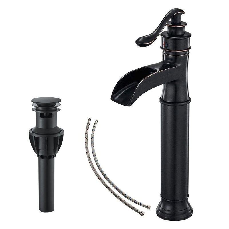 Single-handle Bathroom Faucet with Drain Assembly