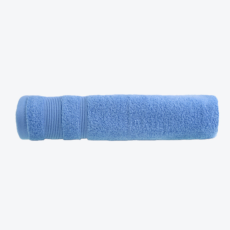 Egyptian Quality Cotton Bath Sheet Chemical-free and Sustainable Single, Cornish Blue