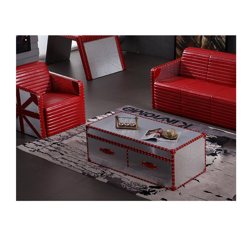 Table basse Vintage, H 18,11 po x L 51,18 po x l 23,62 po