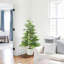 2 arbres topiaires en cèdre artificiel avec pot blanc, plantes artificielles, faux feuillage persistant résistant aux rayons UV, arbre de Noël artificiel-347985721