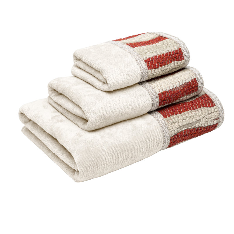 Ensemble de serviettes de bain 3 pièces, Ivoire