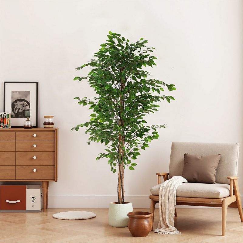 Ficus artificiel avec pot 74 po, H 74 po x l 44,50 po x P 44,50 po