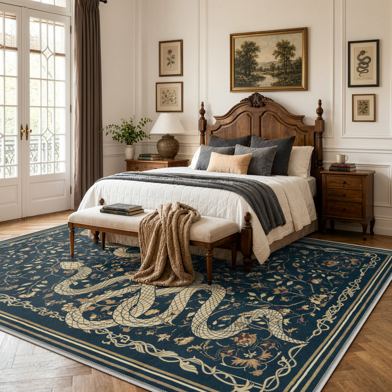 Tapis moelleux antidérapant pour salon Palos, Rectangulaire 8 pi x 10 pi