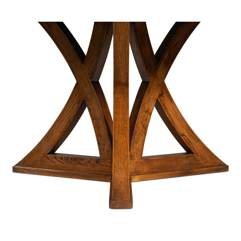 Casual Round Dining Table, 30"H x 55"L x 55"W, Tobacco Brown