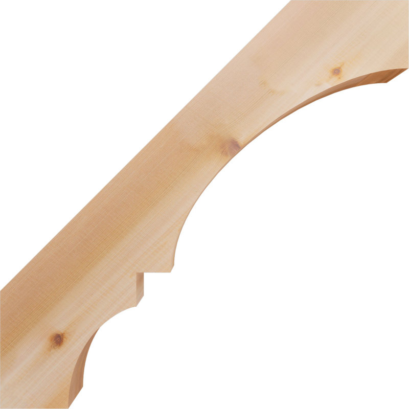 Genouillère Balboa, Cèdre rouge, Lisse, H 28 po x l 3,5 po x P 28 po