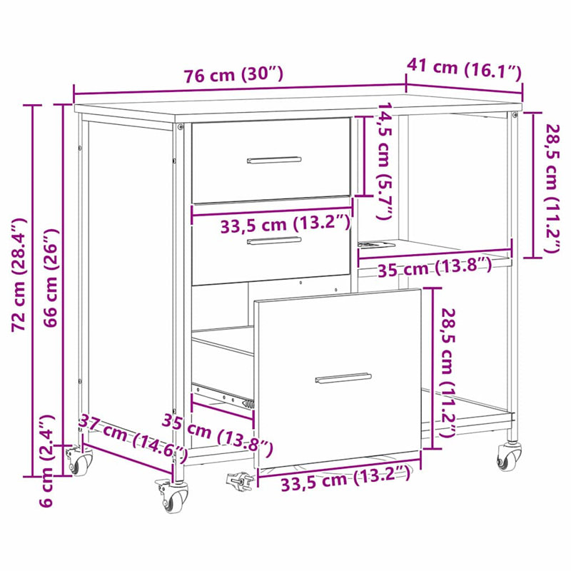 Storage Cabinet, Brown Oak