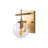 Gold Wall Lamp with Metal Body & Glass Cap, 5.9 x 7.9 x 5.9 inches | E14 Socket, Max 40W | Elegant Scandinavian Design, IP20 Rated | Perfect for Glam Home Decor & Hotel Ambiance-723768360