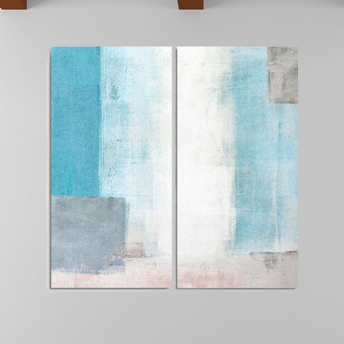 «Bueno change XXV III» par Ready2HangArt, ensemble de 2 reproductions sur toiles
