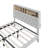Bed Frame with Adjustable 2-Tier Storage Headboard and Charging Station, Solid Metal Platform Bed Frame, Noise-Free, No Box Spring Needed, Easy to Assemble-545500946