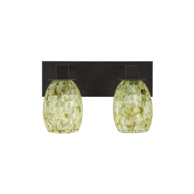Quattrucci Apollo 2 Light Bath Bar With Glass