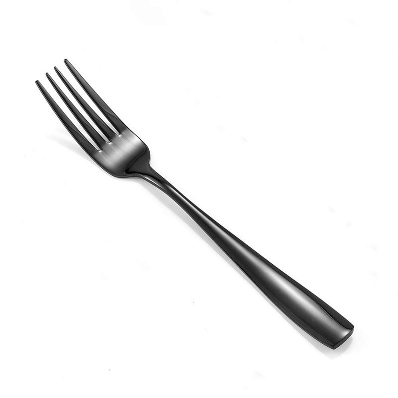 Ensemble de 12 fourchettes de table en acier inoxydable noir 12 pièces