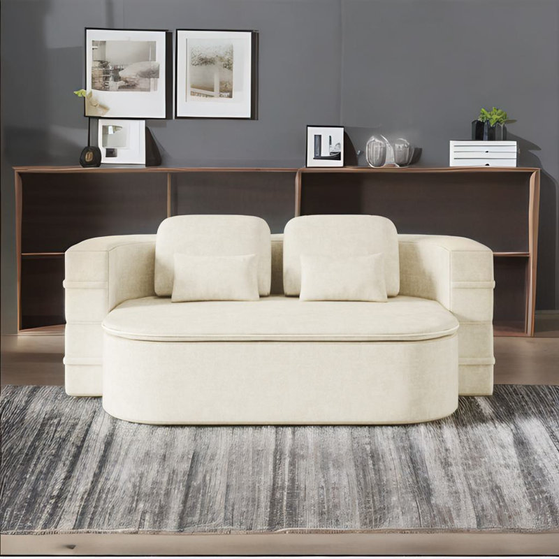 Canapé 2 en 1 pliable, Beige