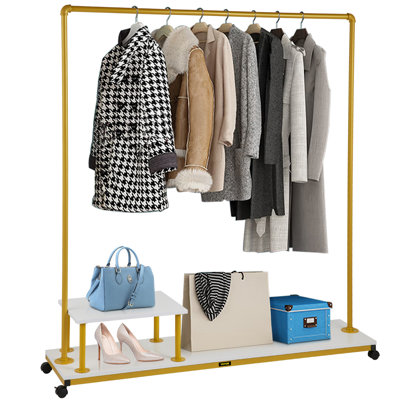 Hensius 61'' Metal Adjustable Clothing Rack