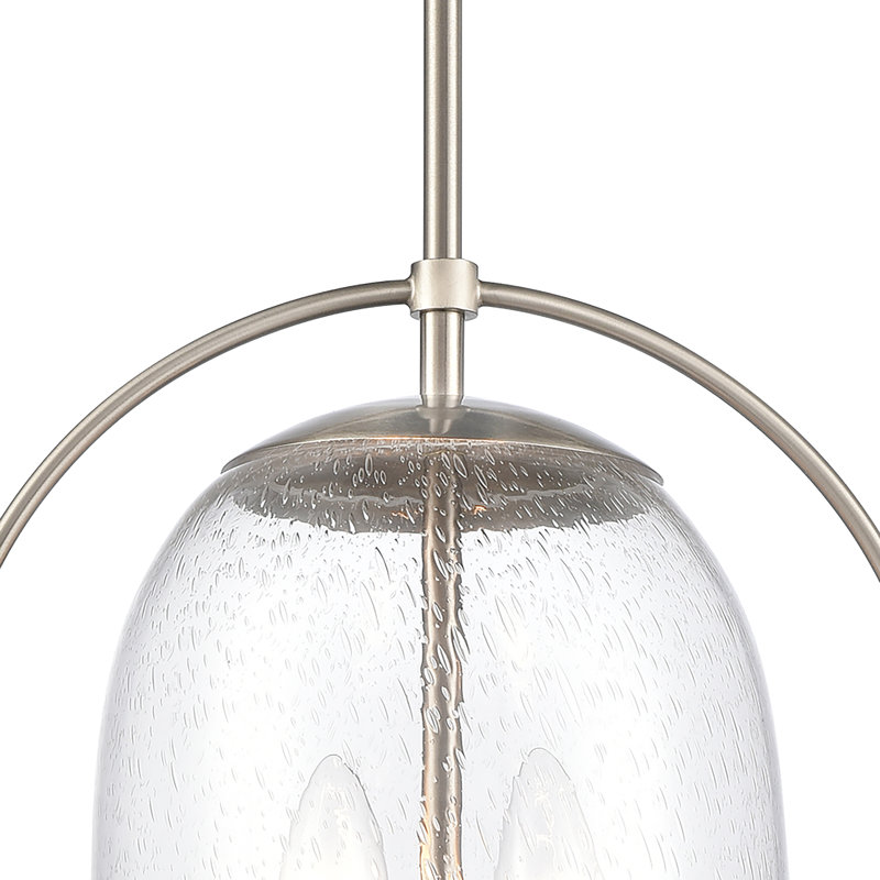 Luminaire suspendu 2 lumières de connexion 12 "- nickel satiné
