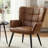 Modern Mid Century Accent Chair With Backrest & Metal Legs-1648502257