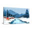 Paysage et nature Paysage d'hiver avec montagnes enneigées et rivière-1720730963