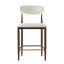 Ensemble de 2 tabourets de bar sans accoudoirs avec pieds robustes en fer