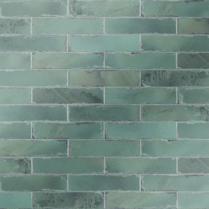 Luca 3" x 12" Ceramic Tile, Green