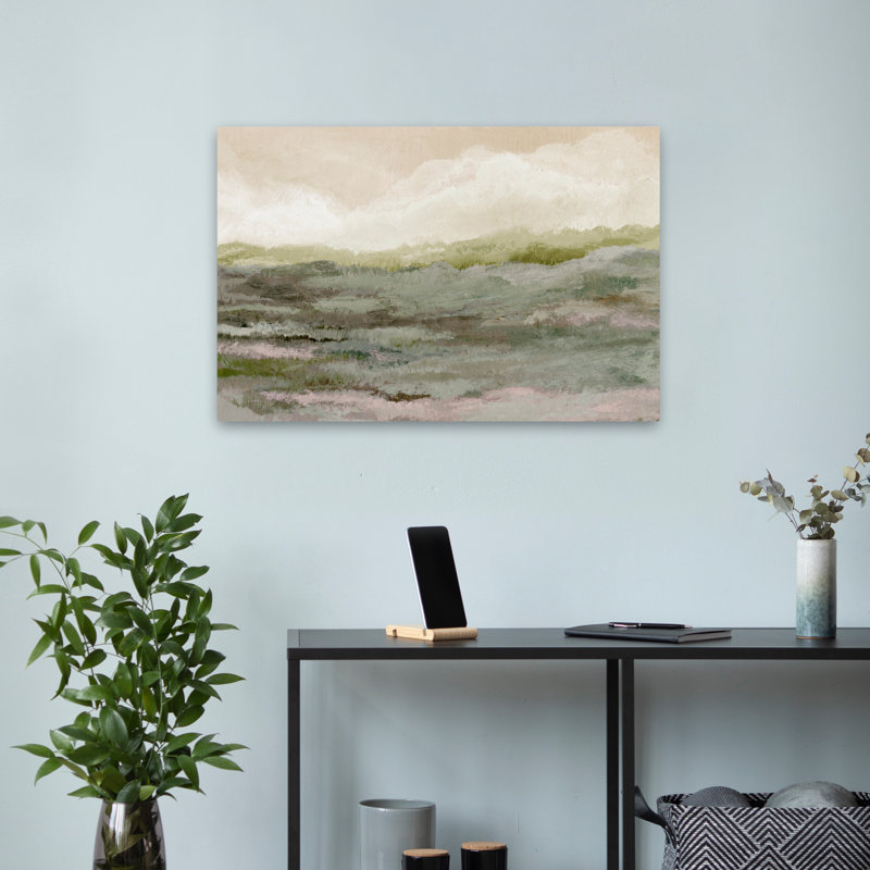 Moody Sky - paysage, peinture à l'huile impressionniste, H 16 po x l 24 po