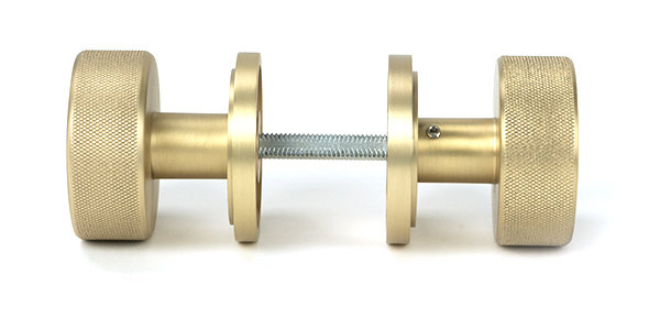 Brompton Interior Mortise Knobset, Satin Brass