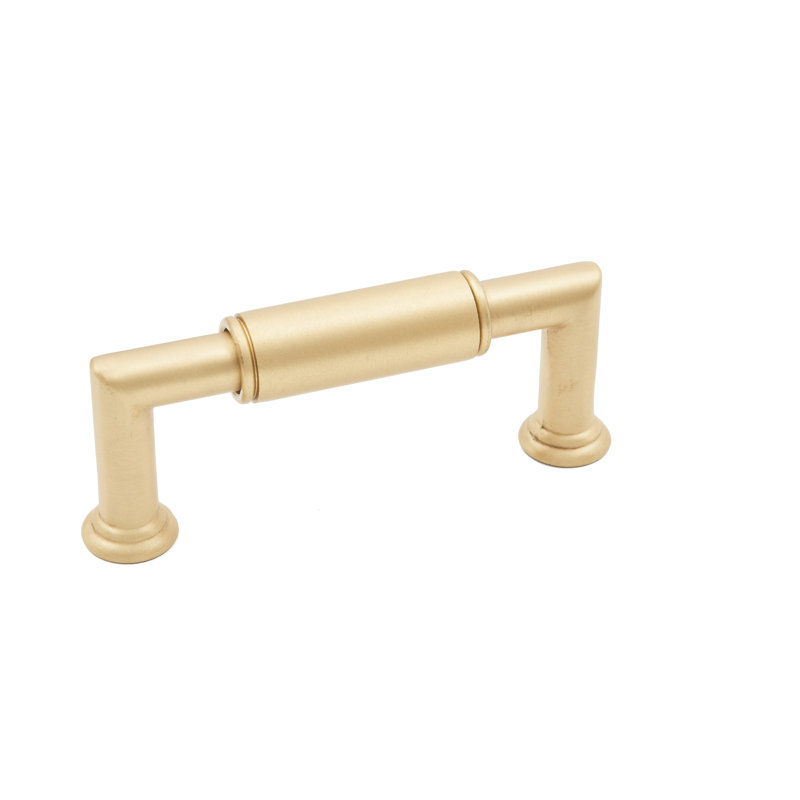 Satin Brass 3'' Modern Cylinder Bar Pull
