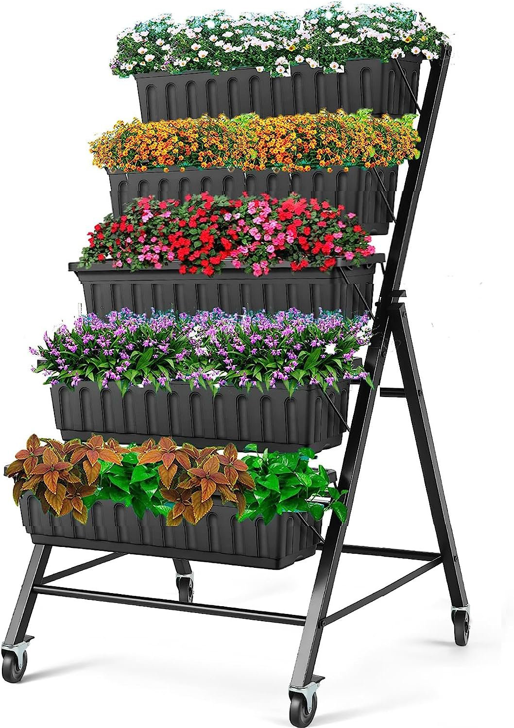 Beaupre 3-Tier Stacking Planter Tower Set - Space Saving Flower Pots - Vertical Planter (Set of 3) Gracie Oaks Color: Green