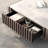 33.46'' Square Coffee Table, Brown Coffee Table with Storage