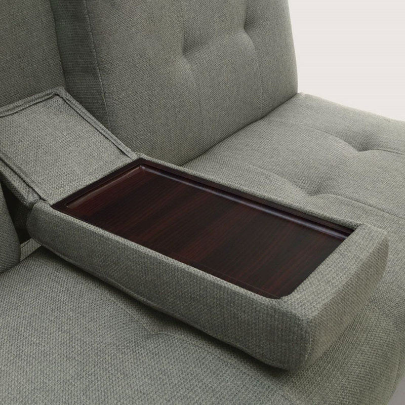 72.83" Gray Linen Blend Convertible Sofa Bed cushion couch