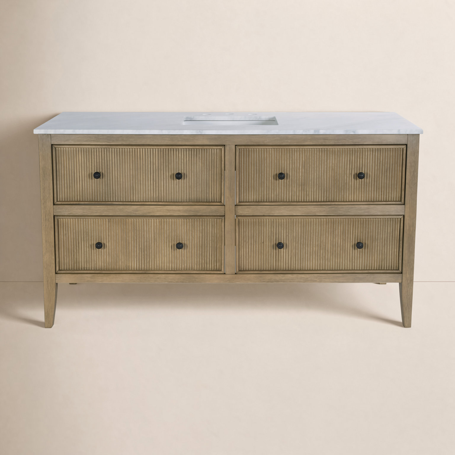Keaton 60" Carrara Marble Single Bathroom Vanity