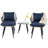 5 Pieces Wicker Patio Bistro Outdoor Furniture Set with Cushions & Ottoman-107956899