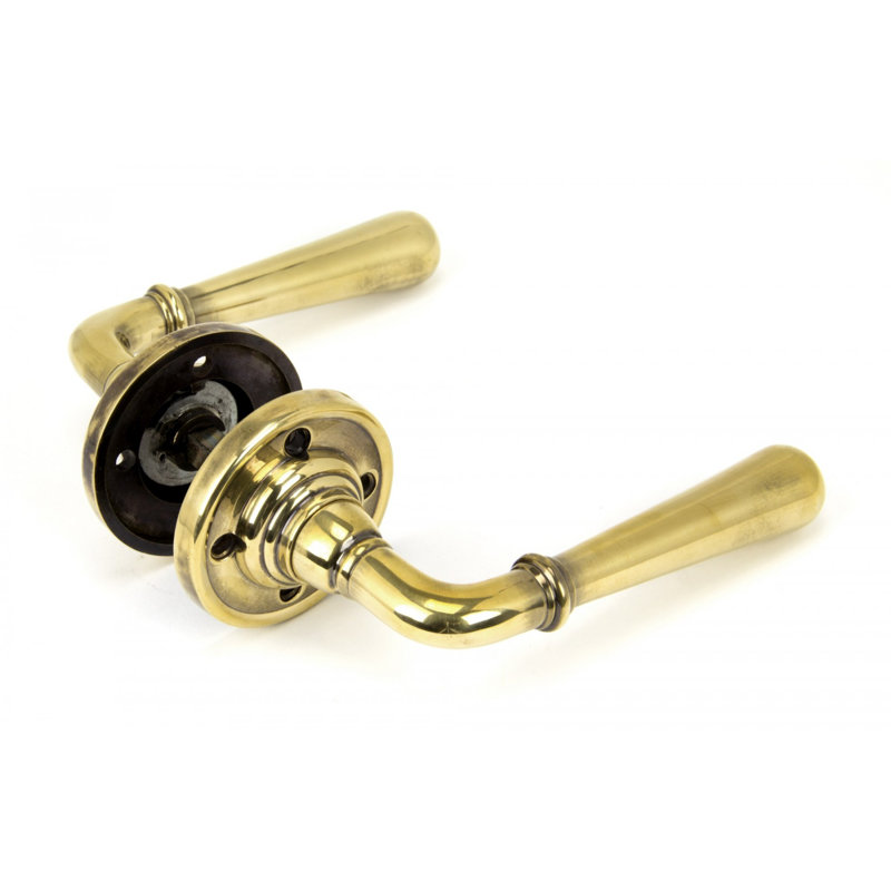 Newbury Dummy Door Handle Kit, Aged Brass