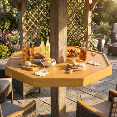 Comptoir de bar extérieur en bois massif