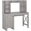 Bureau d'ordinateur avec huche et armoire, bureau à domicile avec rangement-106959560