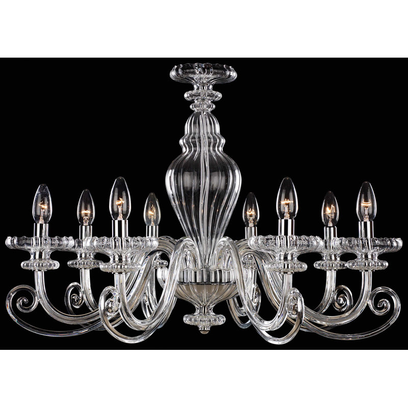 Lustre traditionnel / classique à 8 lumières de style bougie