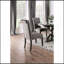 Ensemble classique de 2 chaises d'appoint capitonnées capitonnées en tissu de bois massif avec dossier à volutes et mobilier de salle à manger rustique-766867731