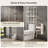 Over The Toilet Storage Freestanding Metal Wood with Shelf-363327268