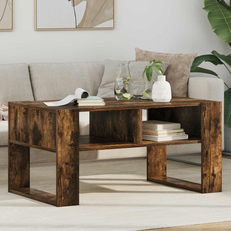 Coffee Table with Storage, 45cm. H x 92cm. L x 53cm. W, Smoked Oak