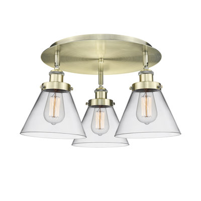 Plafonnier encastré 3 lumières Cone