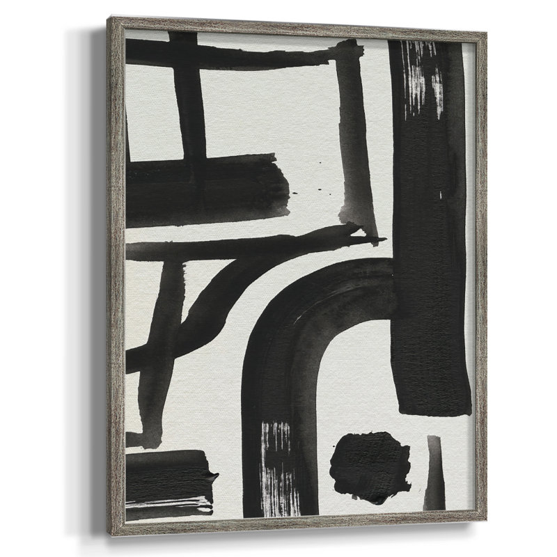 Inkwell Intersect I Framed Print - Solid Wood, 11" H x 9" W