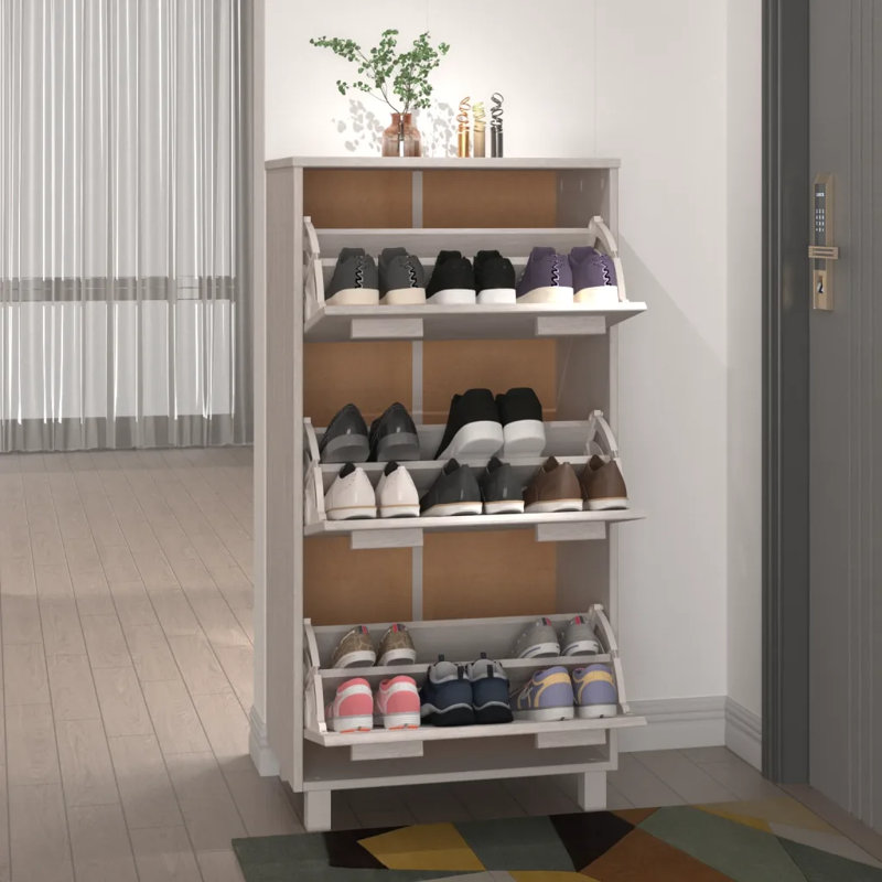 18 Pair Flip Down Shoe Storage