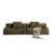 Green 100% Polyester Modular Sofa cushion Loveseat