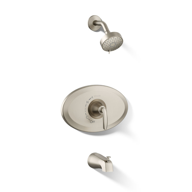 Remodel Rite-Temp Bath And Shower Trim Kit With 1.75 Gpm, Vibrant Brushed Nickel