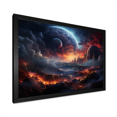 Orange, noir, astronomique, espace, rêves II