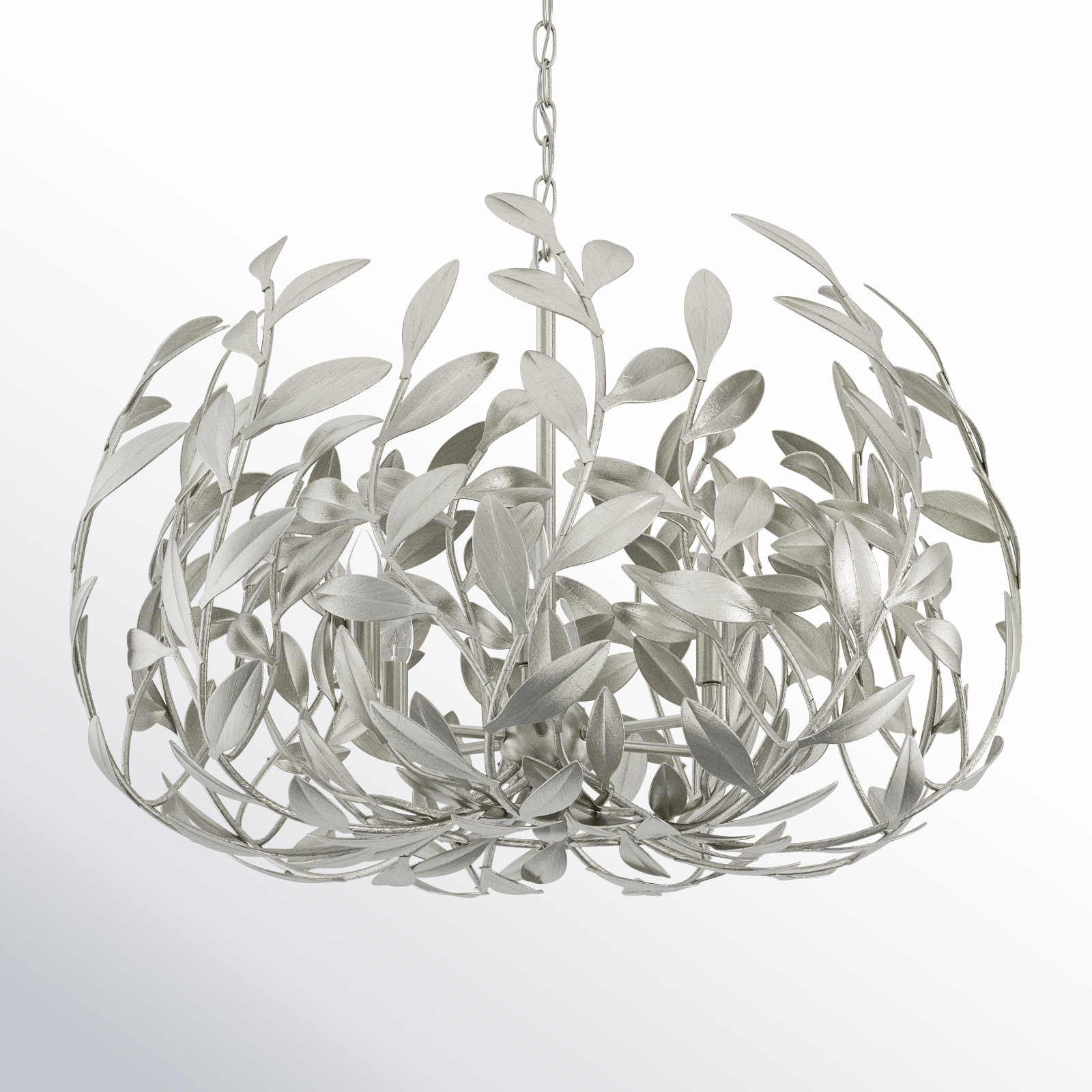 Conde 6 - Light Dimmable Globe Chandelier, Antique Silver