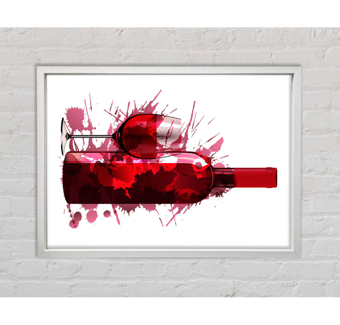 Red Wine Splash - Einzelner Bilderrahmen Kunstdrucke auf Leinwand