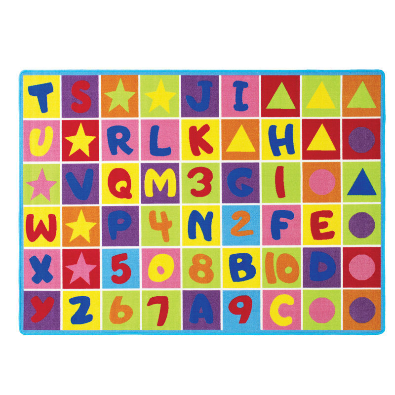 Romig Rectangle Checkered Machine Woven Nylon Rug
